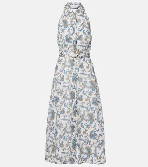 Mackey paisley ramie midi dress