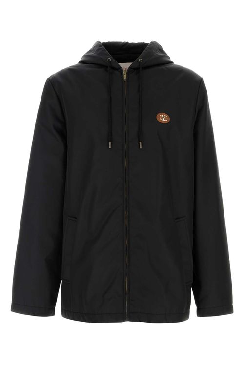 Black Nylon Windbreaker