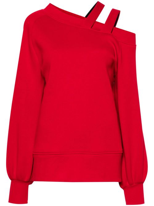 Sonia drop-shoulder sweatshirt - Red