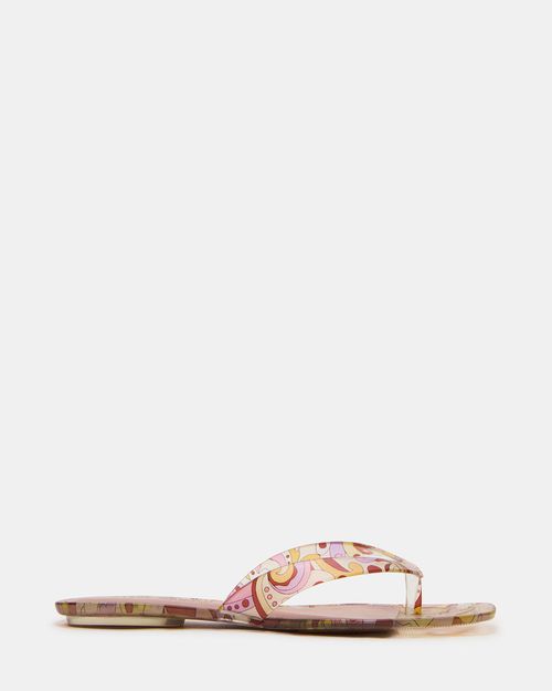 Steve Madden Women's Trella Jelly Thong Sandals - Pink Print - - Synthetic
