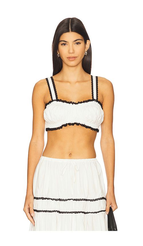 WeWoreWhat Ruched Crop Top in White.  S. Also in L