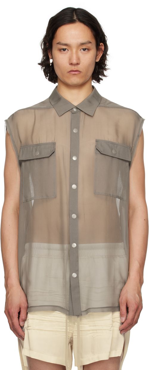 Rick Owens Gray Hollywood Jumbo SL Shirt