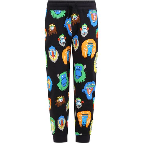 Black Sweatpants For Boy With Colorful Animals