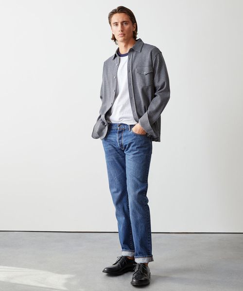 Slim Selvedge Jean in Mid-Blue Wash