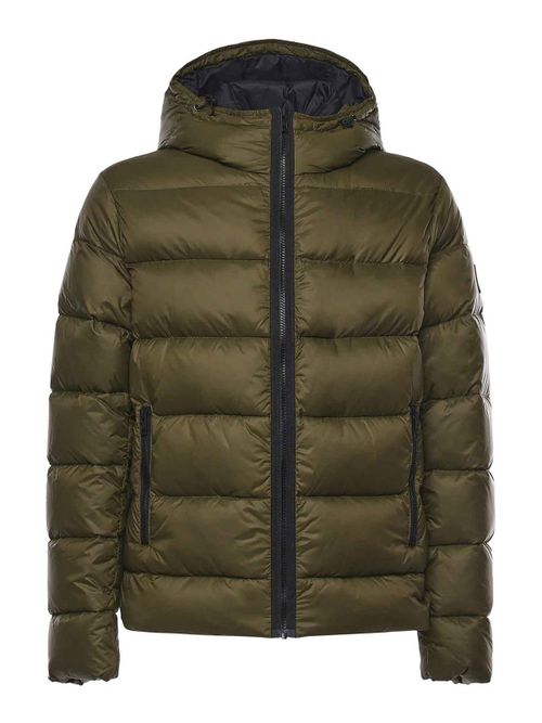 Double-Front Down Jacket In Calendered Poplin