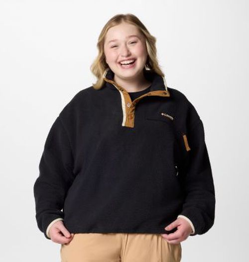 Women's Helvetia  II Cropped Half Snap Fleece Pullover - Plus Size-