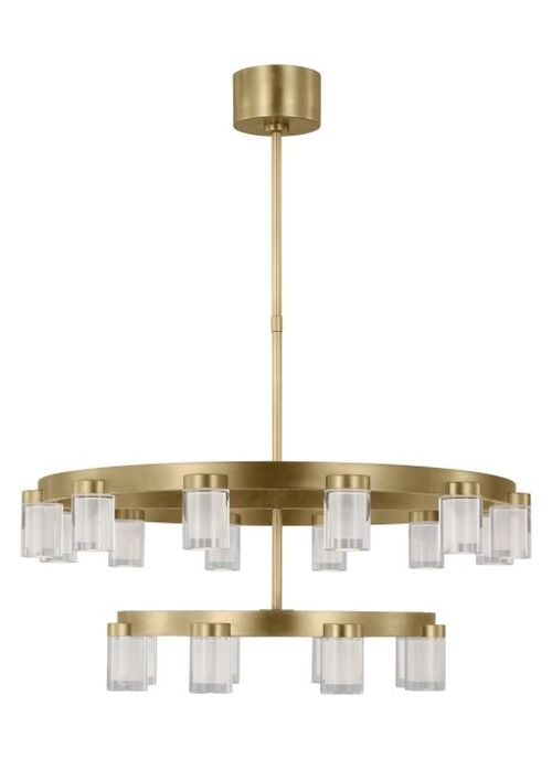 Natural Brass LED Chandelier from the Esfera Collection