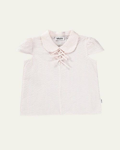 Girl's Raelicka Striped Lace-Up Cotton Shirt
