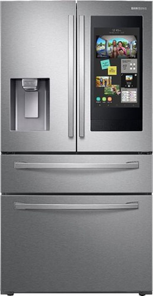 Family Hub 22.2 Cu. Ft. 4-Door French Door Counter-Depth  Fingerprint Resistant Refrigerator - Stainless Steel
