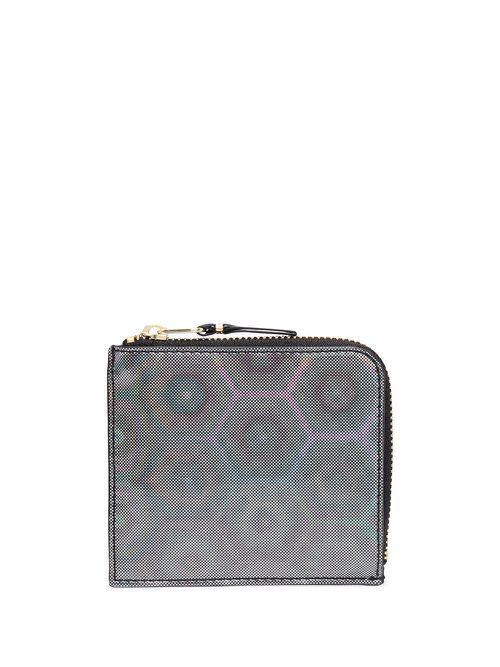 Geometric print wallet - Black
