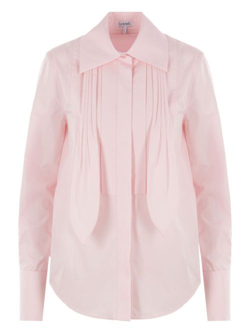 Light Pink Front Pleated Shirt