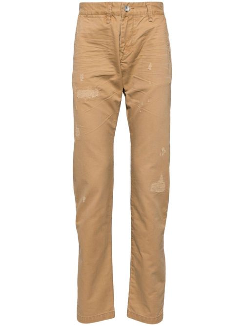 The Edward cotton straight trousers - Neutrals