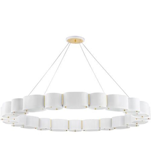 Corbett Opal 22-Light Transitional Chandelier in Soft White And Vintage Bra