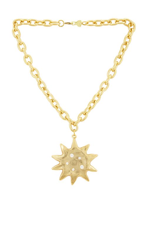 BRACHA Gilded Sun Necklace in Unique Color & Gold in Metallic Gold