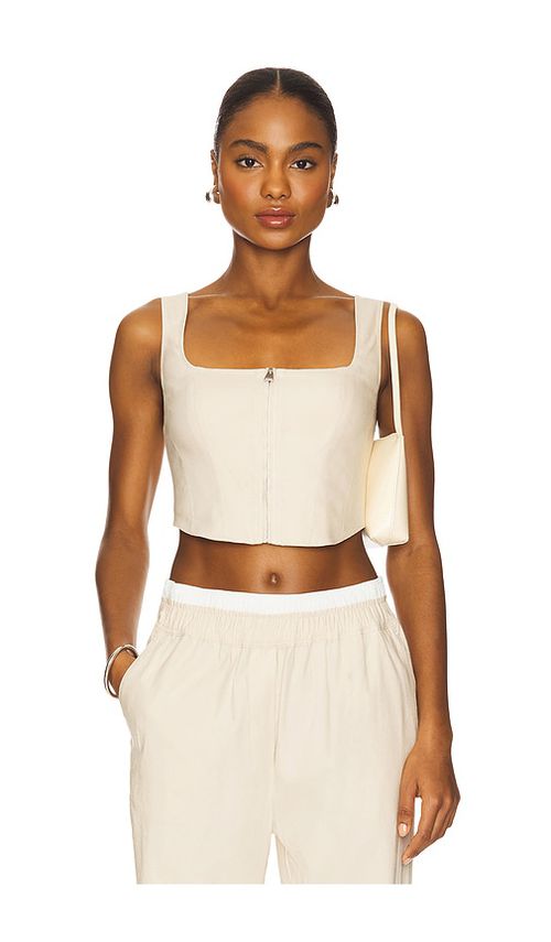 SIMKHAI Anderson Bustier Top in Beige. -  6 also in 0, 10, 12, 2