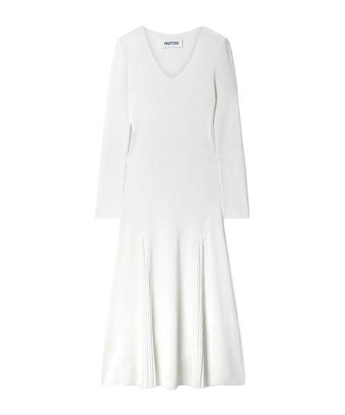 Ribbed knit midi dress