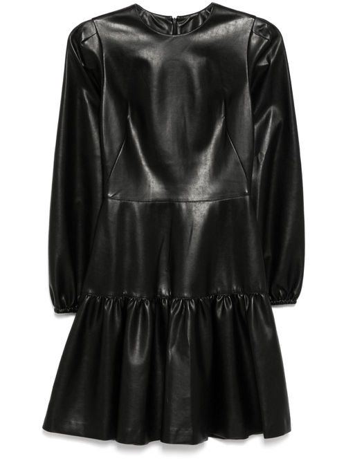 Long-sleeve midi dress - Black
