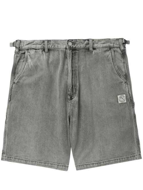 Logo-patch denim shorts - Grey