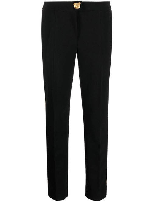 Tapered side-stripe trousers - Black