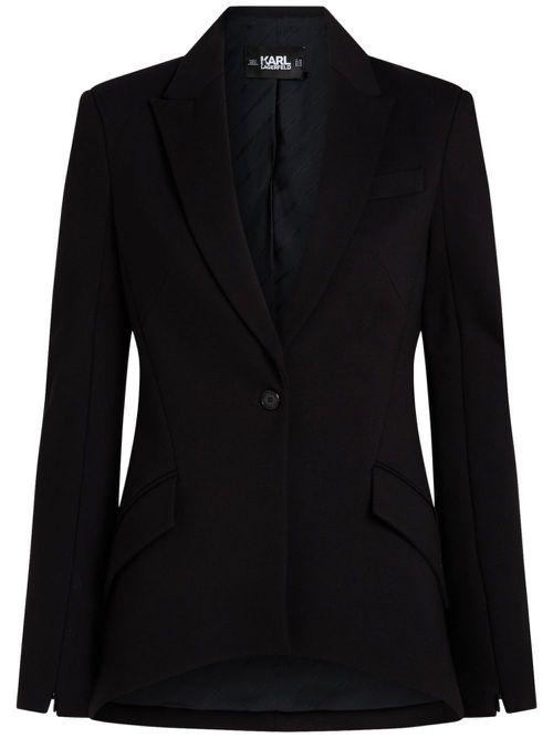 Single-breasted blazer - 999 BLACK