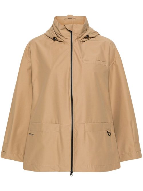 Zip-up hooded rain coat - Neutrals