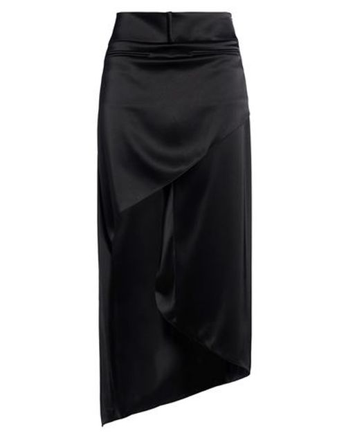 Courrèges Woman Midi skirt Black Size 2 Triacetate, Polyester