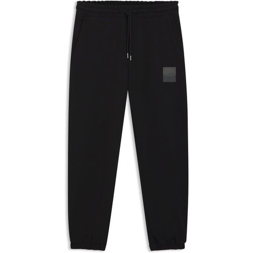 Hugo Mens Dusplitan Solid Patterned Slim Joggers in Black - X-Large