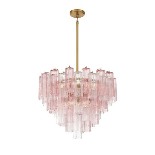 Aged Brass Chandelier from the Addis Collection