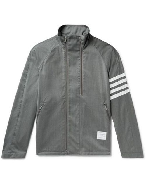 Thom Browne Man Jacket Grey Size 0 Wool, Polyester, Cotton