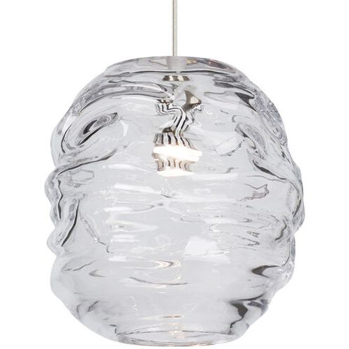Satin Nickel LED Pendant from the Audra Collection