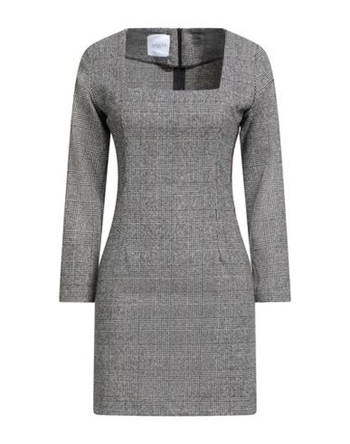 Woman Mini dress Black Size 2 Wool, Polyester, Cotton, Elastane