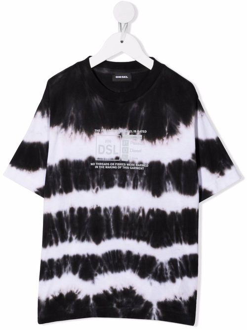 Tie-dye print cotton T-Shirt - White