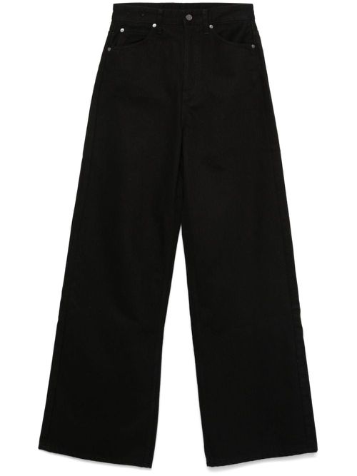 High-rise wide-leg jeans - Black