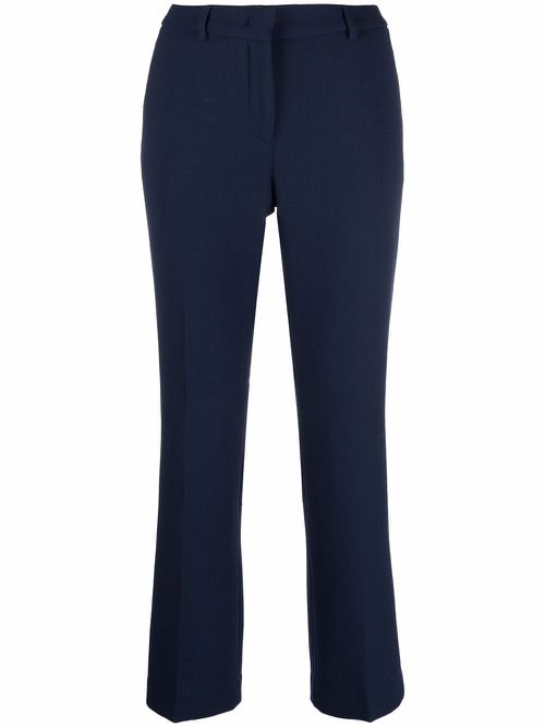 Cropped tailored trousers - Blue
