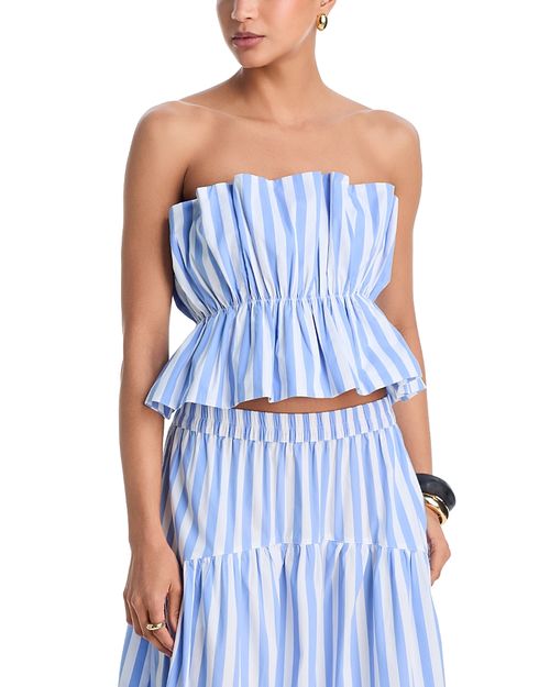 Striped Strapless Top - Exclusive