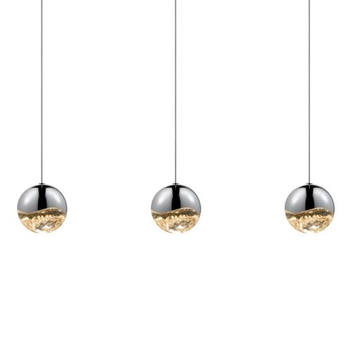Grapes 37.75" 3-Light LED Pendant in Polished Chrome