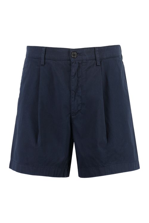 Cotton Bermuda Shorts — Navy