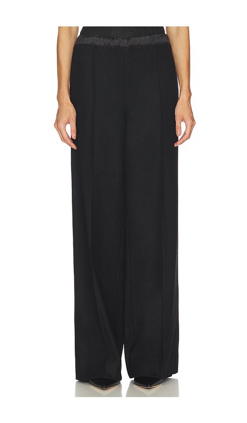 Vince Mid Rise Satin Combo Pull On Pant in Black. XS. Also in L, M