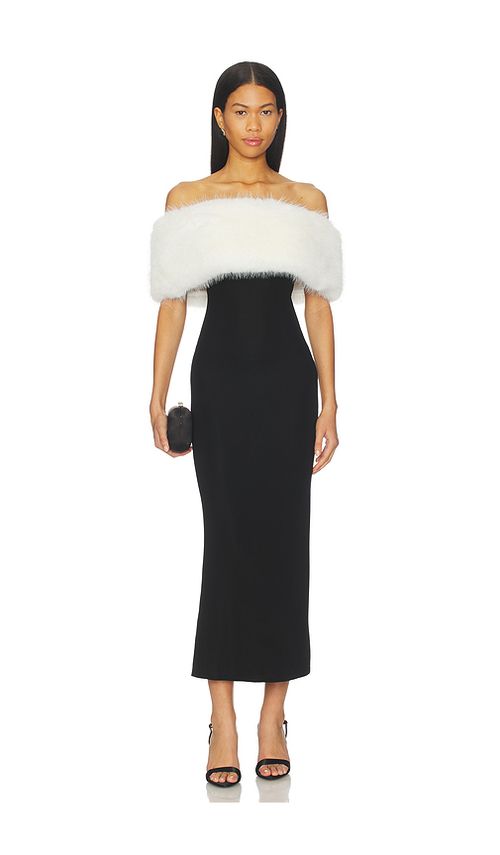 LPA Nella Midi Dress in Black And White. M also in L, S, XL