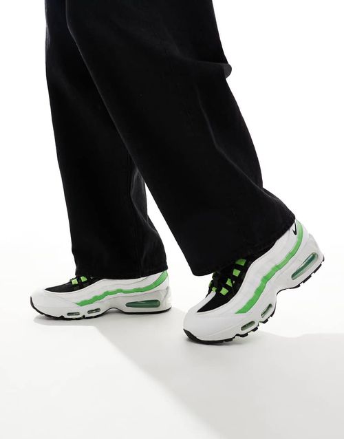 Air Max 95 OG sneakers in light gray and green