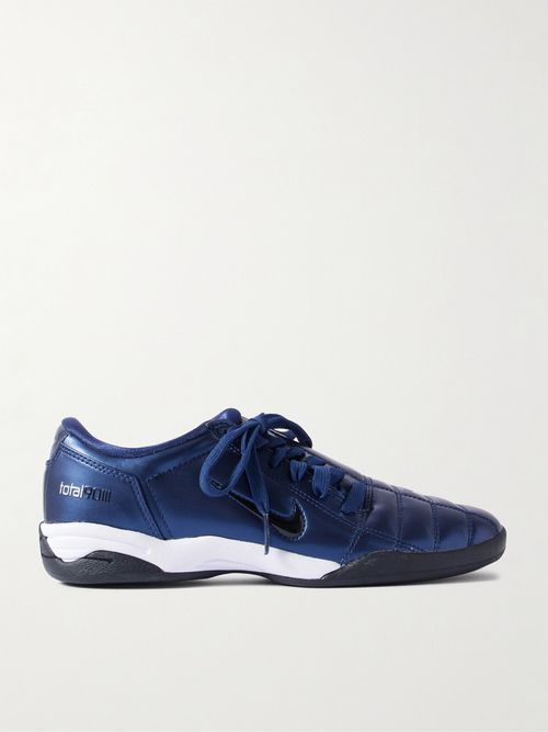 T90 Metallic Leather Sneakers - Blue