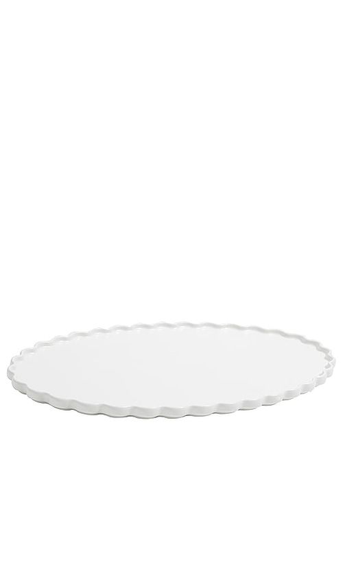 Fazeek SERVIERTELLER CERAMIC WAVE PLATTER in White