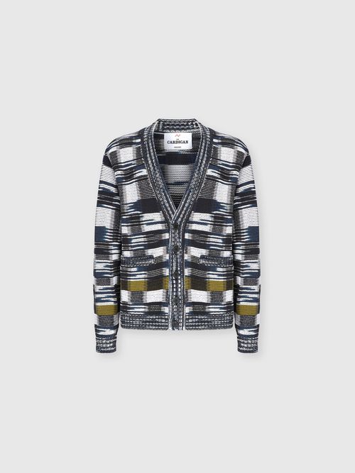 Missoni - Cotton-blend cardigan with check pattern, Men, Multicoloured