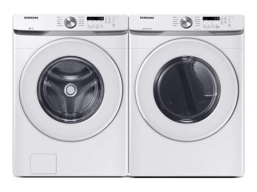 Front Load Washer & Dryer Set with Vibration Reduction Technology+ and Sensor Dry in White (F-1603912197302)