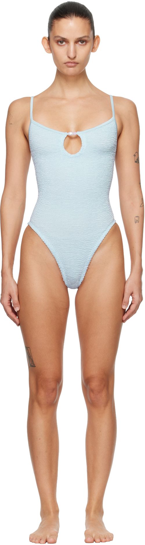 Blue Mia Beaded Swimsuit