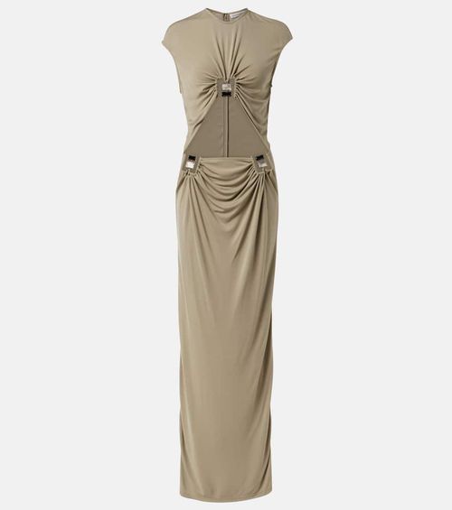 Duo Bezel Quartz jersey maxi dress