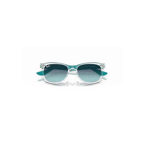 Ray-Ban New Wayfarer Kids The Little Mermaid Sunglasses Teal & White Mermaid Frame Blue Lense