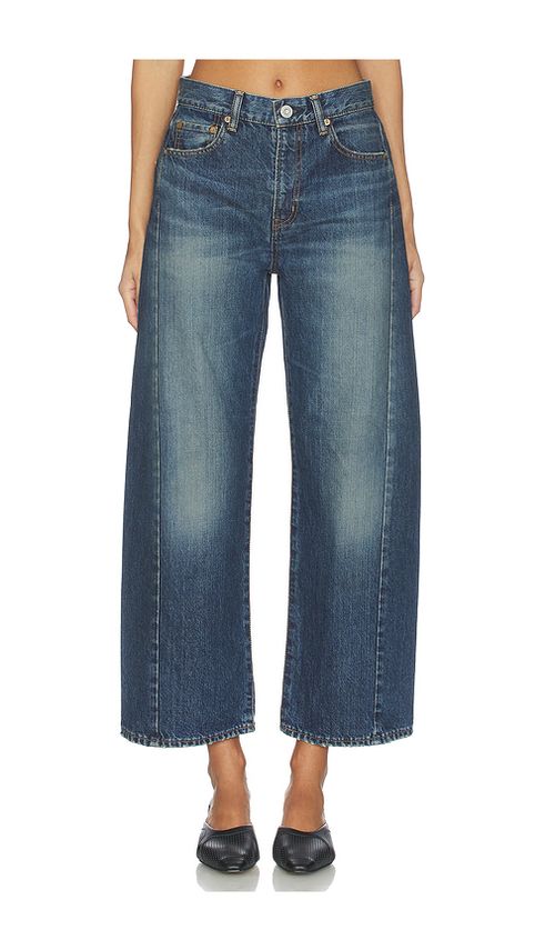 Moussy Vintage Harlem Side Line Cocoon Jeans in Dark Blue. 24 also , 25, 26, 27, 28
