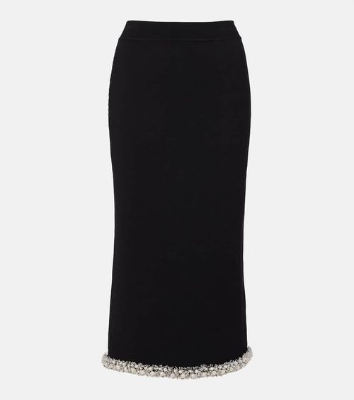 Idina embellished knitted pencil skirt