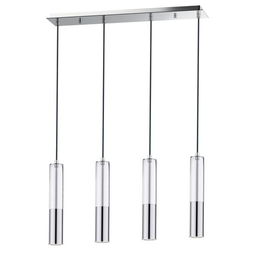 Polished Chrome LED Linear Pendant from the Torch Collection